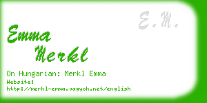 emma merkl business card